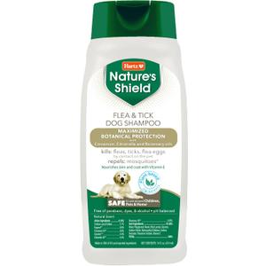 Hartz Natures Shield Flea & Tick Dog Shampoo Maximized Botanical Protection & Prevention with Cinnamon, Citronella & Rosemary Oils, 14 Ounces