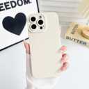 NITITOP Compatible with iPhone 12 Pro Max Case Cute Aesthetic Little Polka Dots Pattern Design for Women Men Girls Soft TPU Shockproof Stylish Full Camera Protective Phone Cover - White