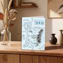 9 x Funny Map Father's Day Card for Dad, Humor Father's Day Card for Father Husband Grandpa, The Land of Dad