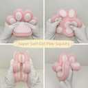 Cat Paw Squishy Big Fufu Squishies Giant Cat Paw Toy 5.5 Inch Large Paw Print Squishy Squeeze Toys Tangcii Pinch Family Silicone Stress Relief Cute Soft Sticky Toy for Adults Kids (Pink2)