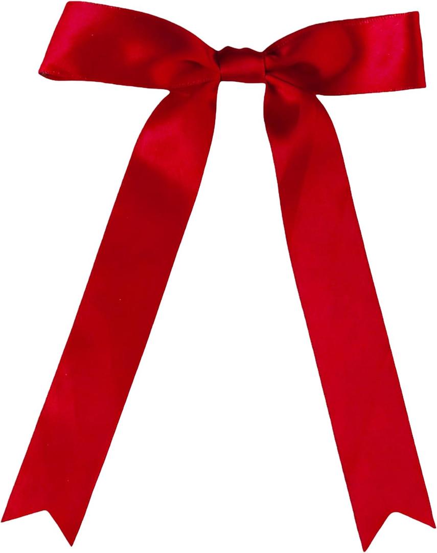 30 Pcs Burgundy Satin Bows 6 X 10 Inch Premade Bows with Twist Tie for Wedding Florist Decor, Cake Pops,Christmas Tree & Gift Wrapping(Burgundy)