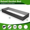 2PCS 9x3x1ft Galvanized Raised Garden Bed,Outdoor Planter Box Metal Patio Kit Planting Bed for Vegetables Flowers Herb,Black