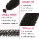 12 Inch Springy Afro Twist Human Braiding Hair 3 Packs Afro Kinkys Bulk Human Hair for Braiding (1B, 12 Inch 3 PACKS)