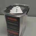 Rubbermaid Brilliance 12-Cup Airtight Food Storage Container, Perfect for Pantry Staples, Clear/Grey