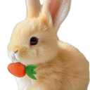 Bunny Realistic Bunny Toy, Easter Bunny Toy, Rabbit Interactive Hopping Bunny Toy-Jumping, Twitching, and Shaking Ears (Brown)