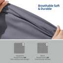 Bamboo Viscose Cooling Fitted Sheet Full Size Only, 400 Thread Count, 16" Deep Pocket Cooling Bottom Sheets for Hot Sleeper, Silky Soft Breathable (Full, Dark Grey