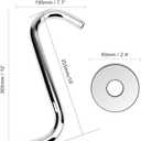 NearMoon S Shaped Shower Head Riser Pipe, Shower Extender Arm with Flange, Standard 1/2" Connection- Bathroom Accessory, 12 Inch (1 Pack, Chrome)
