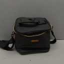 Mancro Breastmilk Cooler Bag with Ice Pack, Fits 6 Baby Bottles Up to 9 Ounce Insulated Baby Bottle Bag, Breast Milk Cooler on The go with Strap, Bottle Storage Bag for Nursing Mom Daycare, Black 