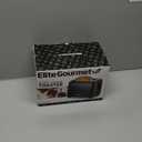 Elite Gourmet 2-Slice Cool Touch Toaster  6 Browning Levels, Extra Wide 1.25 Slots for Bagels & Thick Bread, Cancel Function, Compact, ETL Certified, Black