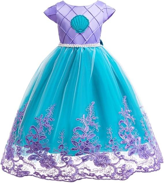 Dressy Daisy Princess Mermaid Costume Fancy Dress Up for Toddler Little Girls Halloween Birthday Party Outfits Size: 110