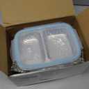 Tioncy 6 Pcs 304 Stainless Steel Bento Box, 30 oz Food Storage Containers Snack Boxes with Leakproof Lids Metal Divided Lunch Box Food Container Dishwasher Safe(2 Compartments)