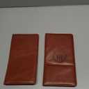 CoBak Restaurant Check Presenters, Guest Check Card Holder with Fork&Spoon Imprint, Restaurant Bill Holder, Check Presenters for Restaurants, Servers, Bars, Hotels, Waiter, Waitress - Brown 2 Pack