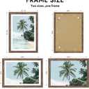 Hongkee 14x20 Picture Frame, Rustic Brown Wood Style - Display Posters 12 x 18 with Mat or 14x20 without Mat, Wall Mounting Horizontal and Vertical, 1 Pack