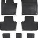 Car Floor Mats Custom Fit for 2016-2025 Volvo XC90 1st + 2nd + 3rd Row Black Rubber Auto Liner Mats All Weather Protection Heavy Duty Odorless