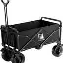 Collapsible Foldable Wagon,Heavy Duty Folding Wagon Portable,Beach cart,Portable Large Capacity Utility Wagon Cart for Camping Fishing Sports Shopping