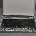 Trueque Wireless Keyboard and Mouse Combo - Full-Size Quiet Keyboard with Palm Rest, Phone Holder, Multimedia Keys, Power Switch, Compatible with Windows, Chrome OS, PC, Laptop (Batteries Included) (Black)