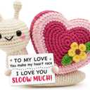 Tiny Detalles Snail Crochet for Boyfriend Girlfriend, Birthday Gifts for Women Men, Romantic to My Love Valentine Decor, Cute Snail Crochet for Couples