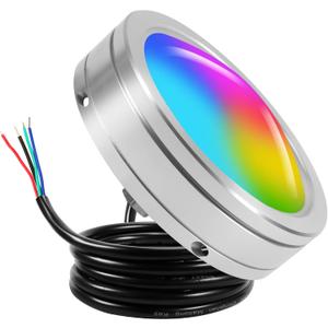 Goldlife Boat Drain Plug Light, 8000LM Underwater Boat Light, 1/2in Standard IP68 RGB 4.5in 24LED 80W Brilliant Under Water Lighting in Minutes! Marine Multicolor LED Plug Lights Spotlights
