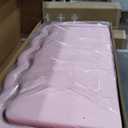 Twin Upholstered LED Bed Frame with Storage Drawer and Adjustable Chic Double Wavy Headboard, Velvet Princess Platform Bed for Girls/Kids, Solid Wood Slats Support, No Box Spring Needed, Pink