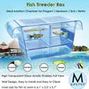 Cepetsma Fish Breeder Box - Hang-on Nursery Fish Tank With Breeding Hatchery, Perf for Aggressive & Injured Species (Medium)