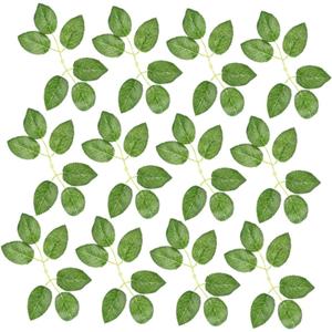 40pcs Simulation Rose Leaf Fake Greenery Plants for Craft DIY Wedding Party Decorations