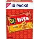RITZ Bits Cheese Sandwich Crackers, Lunch Snacks for Kids and Adults, 10 Snack Packs, Expiry: 02/24/27