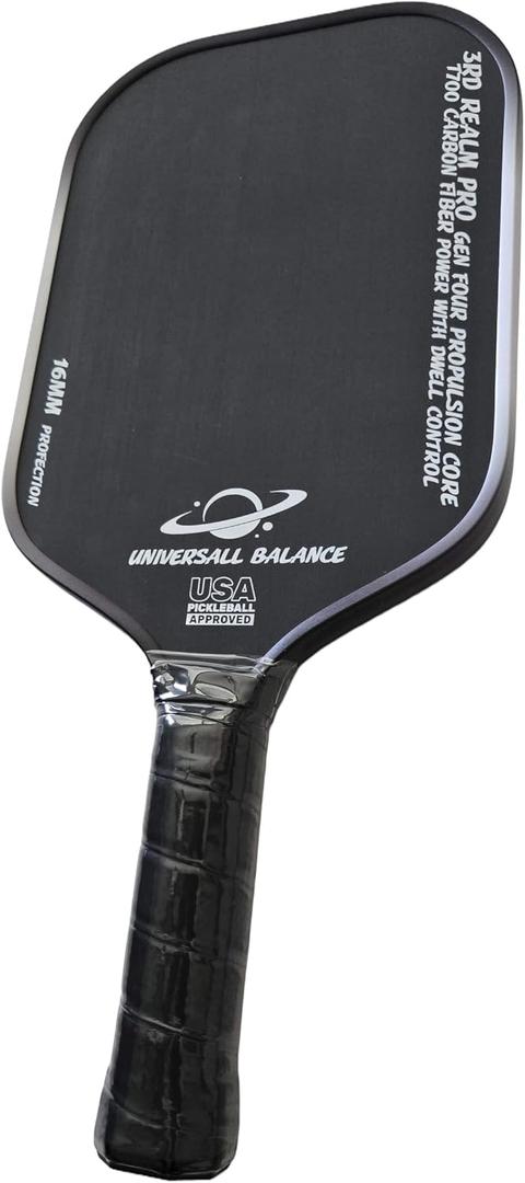 3rd Realm Pro Pickleball Paddle, Gen 4 Propulsion Core | EVA Foam Honeycomb Core | USAPA Approved | The Best Carbon Fiber T700 | Large Sweet Spot | More Power & MAX Spin and Dwell-Control