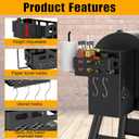 Storage Bin with 4 Hooks and Paper Towel Holder for Traeger Grills, Grill Accessories for Traeger Pro 22/34, Ironwood 650/885, Pro D2 575, Pro 780, for Z Grill, for Pit Boss and Other Pellet Grill