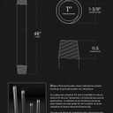Supply Giant QDCM1048 48" Long Pre-Cut Black Steel Pipe with 1" Nominal Size Diameter