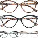HEEYYOK 3.5 Readers For Women Small Face Womens Reading Glasses Cat Eye 4-Pack Cheaters Reading Glasses Comfort Spring Hinge