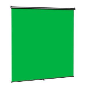 Retractable Pull Down Green Screen - 79"x75" Collapsible Wall-Mount Background for Professional Video Production, Chroma Key Backdrop for YouTube, TikTok, Streaming, Video Conferencing