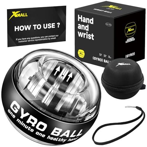 XMALL Torque Ball Hand Exerciser, Grip Strength Trainer, Forearm Strengthener, Wrist Power Gyro Ball, Hand Strengthening Devices, Wrist Strengthener, Finger Exerciser, Auto-Start