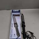 Conair Instant Heat Curling Iron Brush, 3/4-Inch Barrel Curling Brush for Short Hair, 30-Second Heat-Up with 25 Heat Settings for All Hair Types, Black