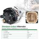 Upgraded Alternator for:-Honda for:-Ridgeline 2006-2008, Odyssey 2005-2007, Pilot 2005-2008 3.5L V6, for:-Acura RL 05-08, TL 04-08, MDX 03-09, 12V 130Amp, Replace OE# 31100-RDJ-A01 (ALL-NEW)