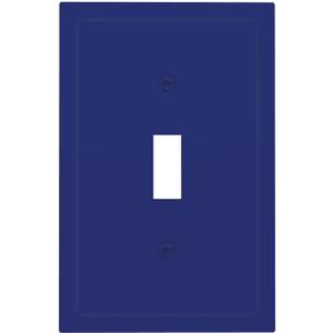 Blue Single Toggle Light Switch Plate Outlet Cover, Light Royal Blue Decorative One Device Wall Plate 1-Gang Electrical Switch Faceplate