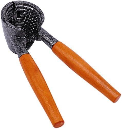 Heavy Duty Nutcracker Pecan Walnut Plier Opener Tool with Wood Handle Strong Steel Shell Cracker for Pecans, Walnuts, Hazelnuts & Almonds Ergonomic Grip