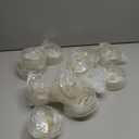 Jingmore 12 Pcs Ribbed Martini Glasses 10 oz Disposable Plastic Vintage Ribbed Coupe Glasses Unbreakable Dessert Parfait Glassware for Wedding Birthday Party Supplies (Gold)