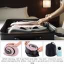 WEERSHUN Travel Pillow for Airplanes, 2026 New Memory Foam Neck Pillow with Chin Wrap for Traveling, Suitable for Airplanes, Offices and Cars (Pink)