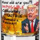 Funny Birthday Gag Gift Whiskey Glass for Dads, for Men, Women, Bourbon Rocks Glass Made in the USA, Dishwasher Safe