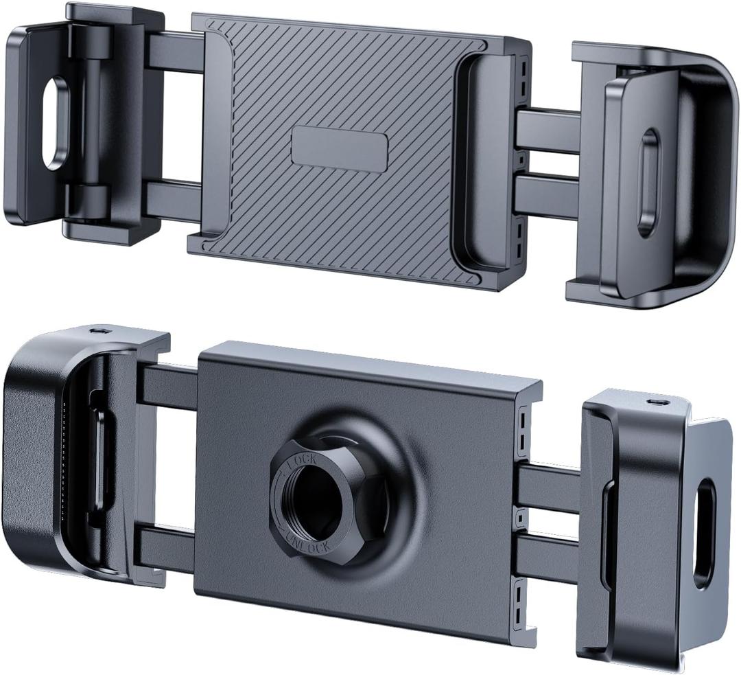 eSamcore Large Universal Tablet clamp, 0.8" (20mm) Depth Mount Clip Fits All 17mm Ball Joint Car/Desk/Bed/Floor Tablet Stand Holder Mount Compatible with 6"-12.9" iPad/Galaxy Tab/Foldable Phone