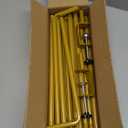 Over The Table Rod Stand with Clamps Adjustable 31"-110'' Length 31"-64" Height Gold Table Balloon Arch Stand with Storage Bag, Metal Decorating Rod Hanging