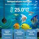 WiFi Automatic Fish Feeder for Aquarium: App-Controlled Auto Feeders for Tank Turtle Pond Betta with Water Temperature Monitoring & Alarm, Timed Auto-Feeding for Flake Pellet Vacation Weekend