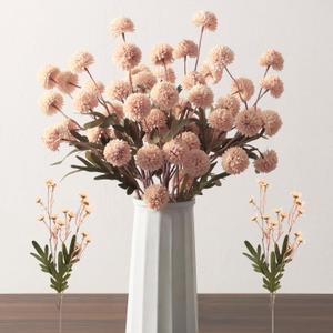 CEWOR 15pcs Fall Artificial Flowers, Fake Flowers in Vase for Table Centerpieces Decor, Aesthetic Artificial Flowers for DIY Bouquet Party Wedding Home Decor Floral Arrangements Centerpiece Beige
