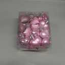 36Pcs Valentines Day Decor Heart Ornaments Pink Heart Shaped Baubles Ornaments for Valentine's Day Hanging Decorations or Wedding Anniversary Party Supplies Home Tree Decorations (4 Styles)