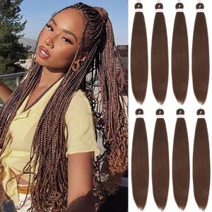 Alrence Pre Stretched Braiding Hair Long Braid 30 Inch 8 Packs Professional Braiding Hair Extensions Synthetic Crochet Twist Braids (30 Inch, 8#)