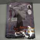 Grim Reaper Halloween Costume with Glowing Red Eyes for Kids, Scythe Included (Black)