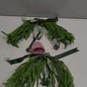 Suncalla 2 Pcs Christmas Wreath Curtain Tieback Buckle with Velvet Ribbon Bow and Bells Christmas Curtain Holdbacks Fastener for Xmas Holiday Window Home Decoration (Green, Red)