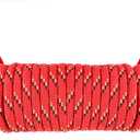 Wellmax Diamond Braid Nylon Rope, 3/8 in X 50 Foot, UV Resistant, High Strength and Weather Resistant - Red