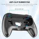 PAWDIARY [4 Sets Switch 2 Grips (for Nintendo Switch 2025 Grip), Comfort Hand Grip Accessories for Switch 2 Left and Right Controller, Ergonomic Handle Kit with 8 Thumb Caps