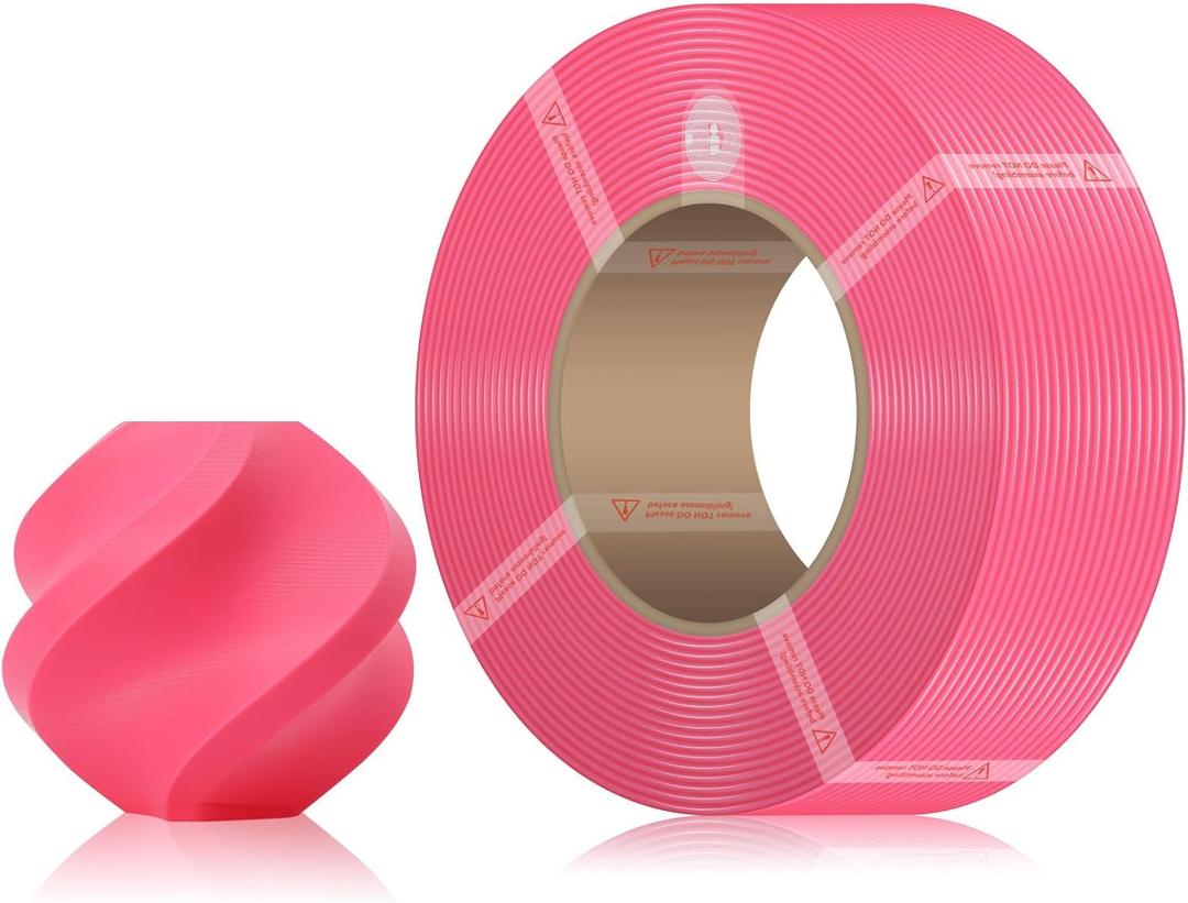 PLA Basic Refill Filament with RFID Compatible with Bambu Lab A1/A1 Mini/X1/P1 Series 3D Printer,1.75mm 1KG Spoolless(2.2lbs) 3D Printer Filament Dimensional Accuracy +/- 0.03mm-Hot Pink (10204)